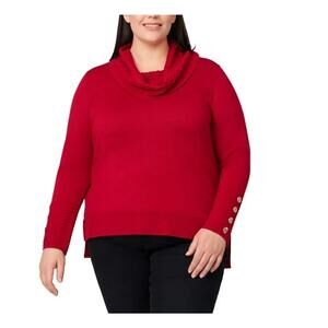 Melissa Paige Women's Ribbed-Hem Cowl-Neck Sweater Plus Size 2X